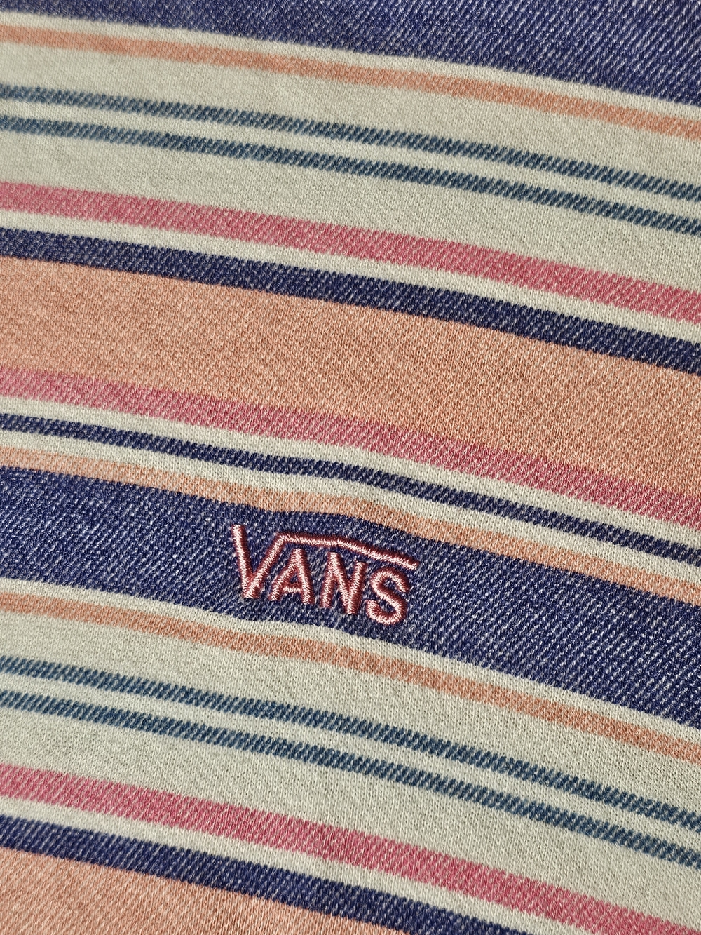 Vans Women's Wazzy Stripe Pullover Hoodie Size Medium Pink/blue Stripe - Picture 3 of 5